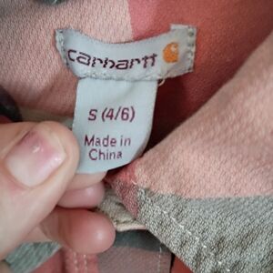 Carhartt Pink and Gray Plaid Shirt